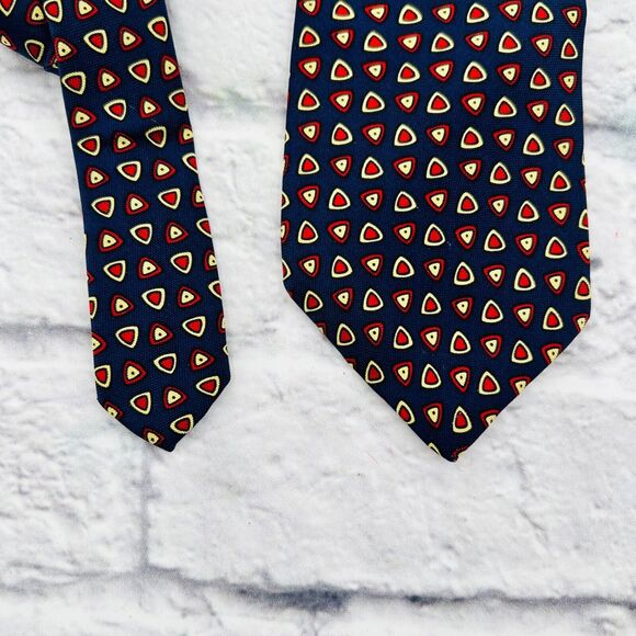 Lauren Ralph Lauren Mens‎ Silk Necktie Green & Blue Pattern 57 X 3.75" Geometric - Picture 3 of 9